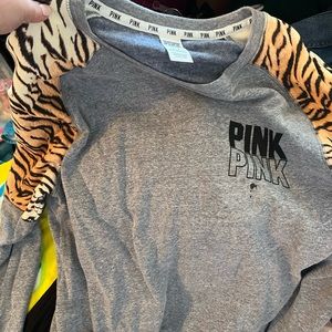 Pink Victoria Secret leopard sleeves sz L